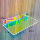 Invisible Acrylic Wall Mounted Floating Shelves - Modern Display for Books, Plants, and Home Decor