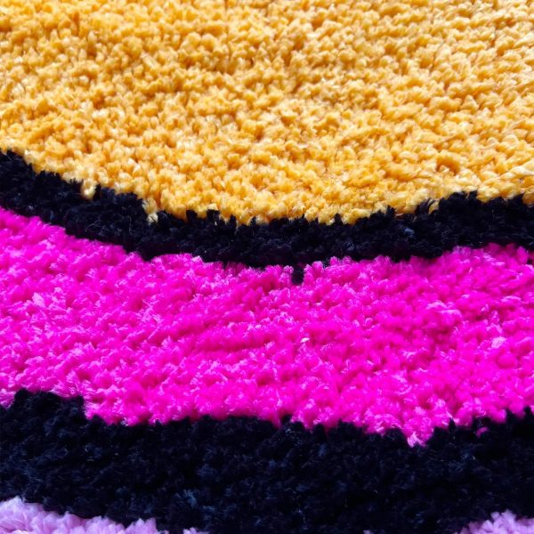 Quirky Cherry Bomb Pink Tufted Rug – Kawaii Cartoon Design, Anti-Slip, Easy-Care, 100% Polyester - Image 3