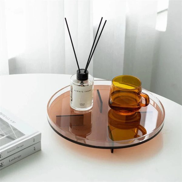 Translucent Round Acrylic Storage Tray - Vibrant Organizer for Home & Vanity - Image 8