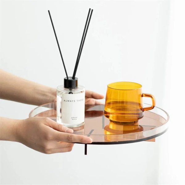 Translucent Round Acrylic Storage Tray - Vibrant Organizer for Home & Vanity - Image 4