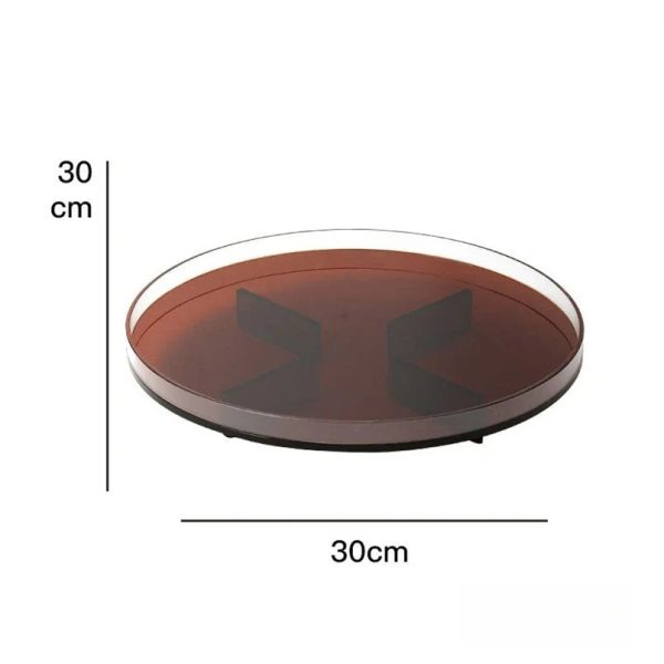 Translucent Round Acrylic Storage Tray - Vibrant Organizer for Home & Vanity - Image 5